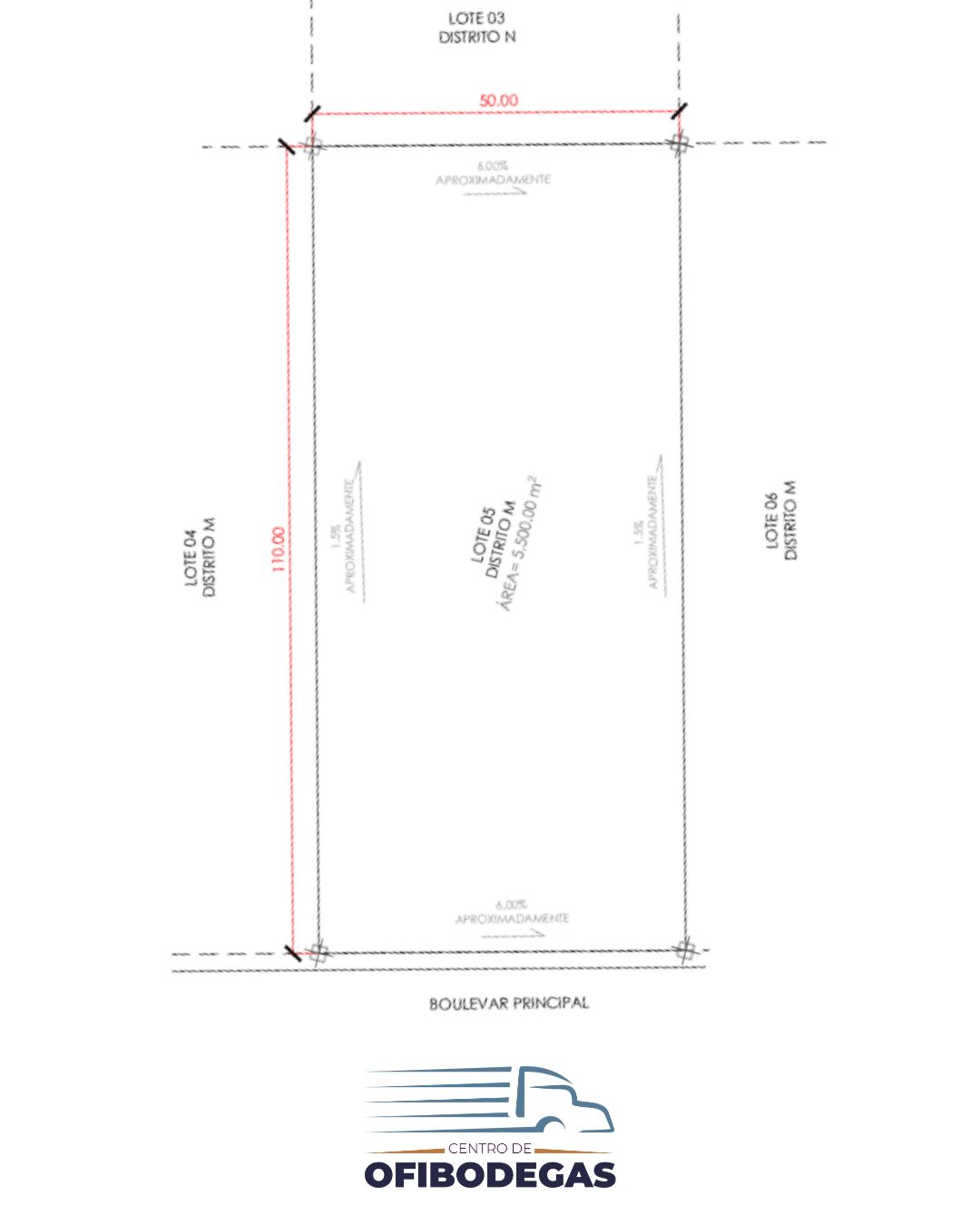 Lote industrial de 5,500m2 en Parque Industrial CAES